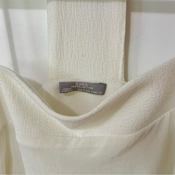 Zara| ‘WEB Collection’ Sheer Ivory Layered Racerback Camisole Tank Top Sz S - Picture 3 of 4